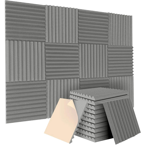 12 db öntapadós, hangszigetelő fali panel habszivacsból-0